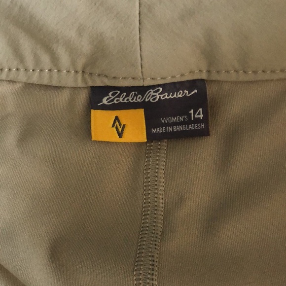 Eddie Bauer Travex Skirt Skort Khaki Sz 14 - Picture 8 of 10